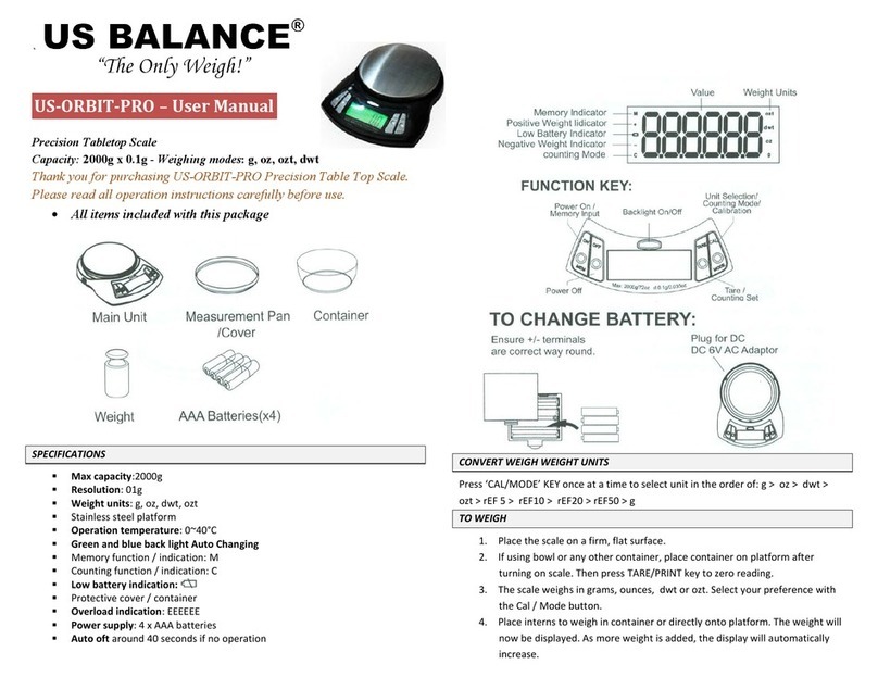 US Balance US-ORBIT-PRO user manual