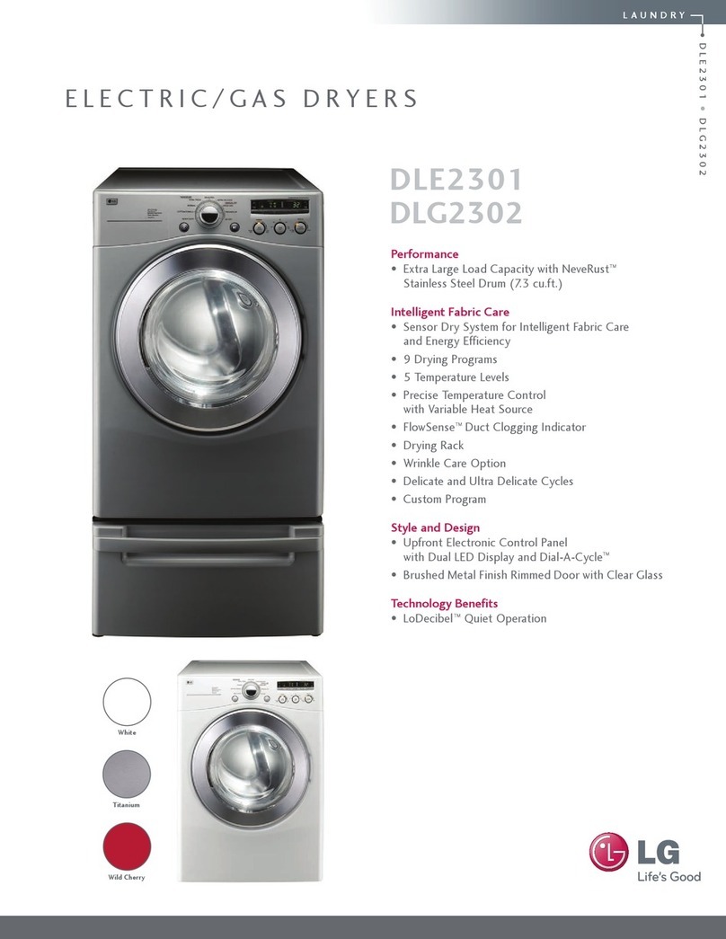 LG DLE2301 User manual