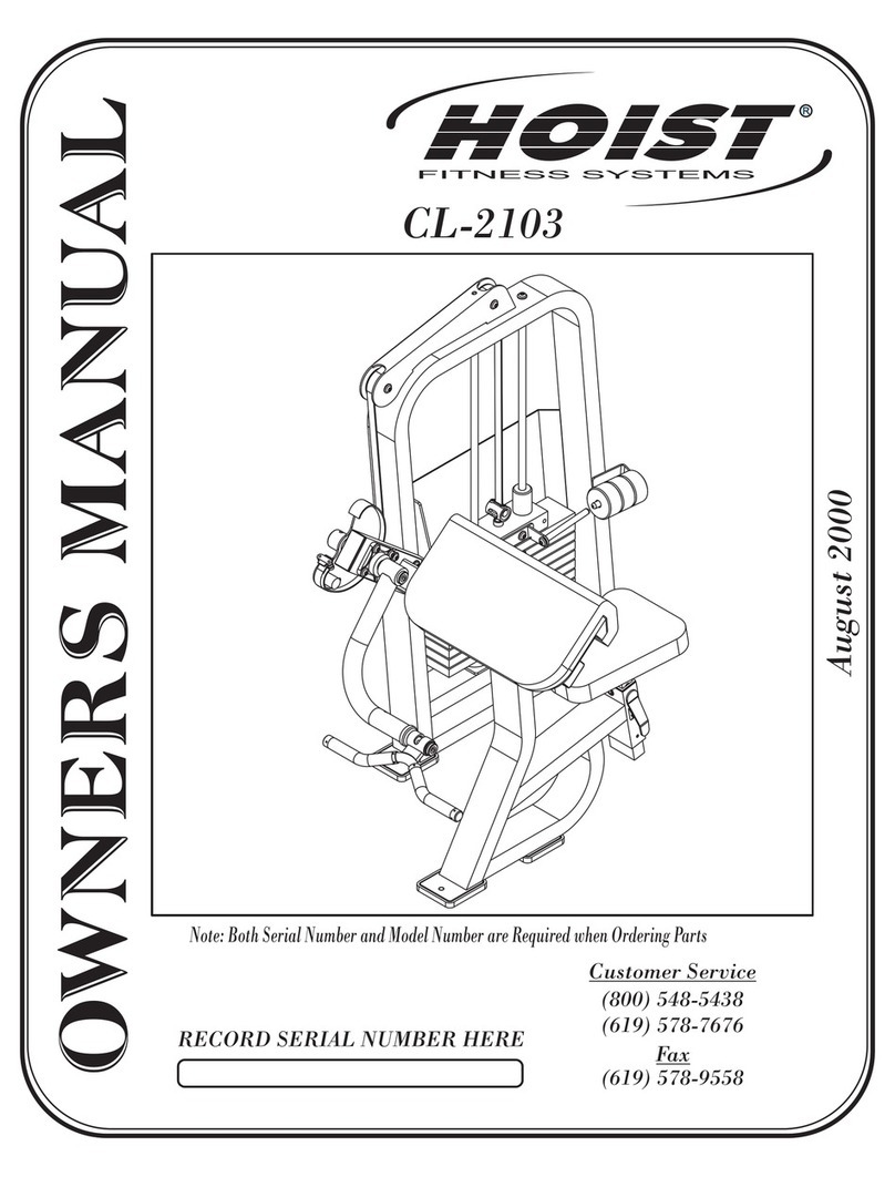 Hoist Fitness CL-2103 owner's manual