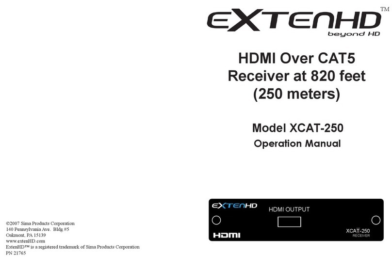 ExtenHD XCAT-250 Operation manual