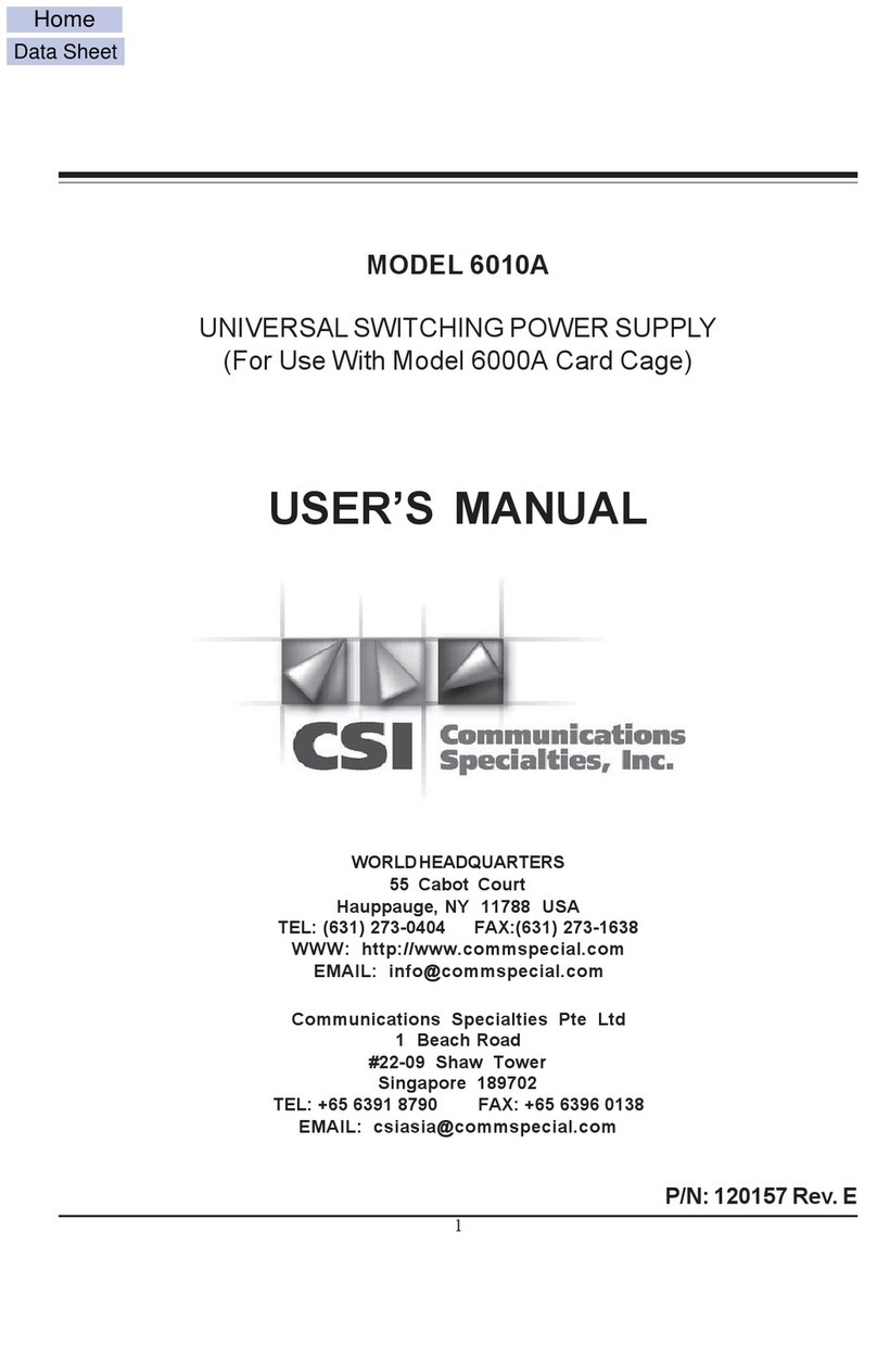Communications Specialties 6010A User manual