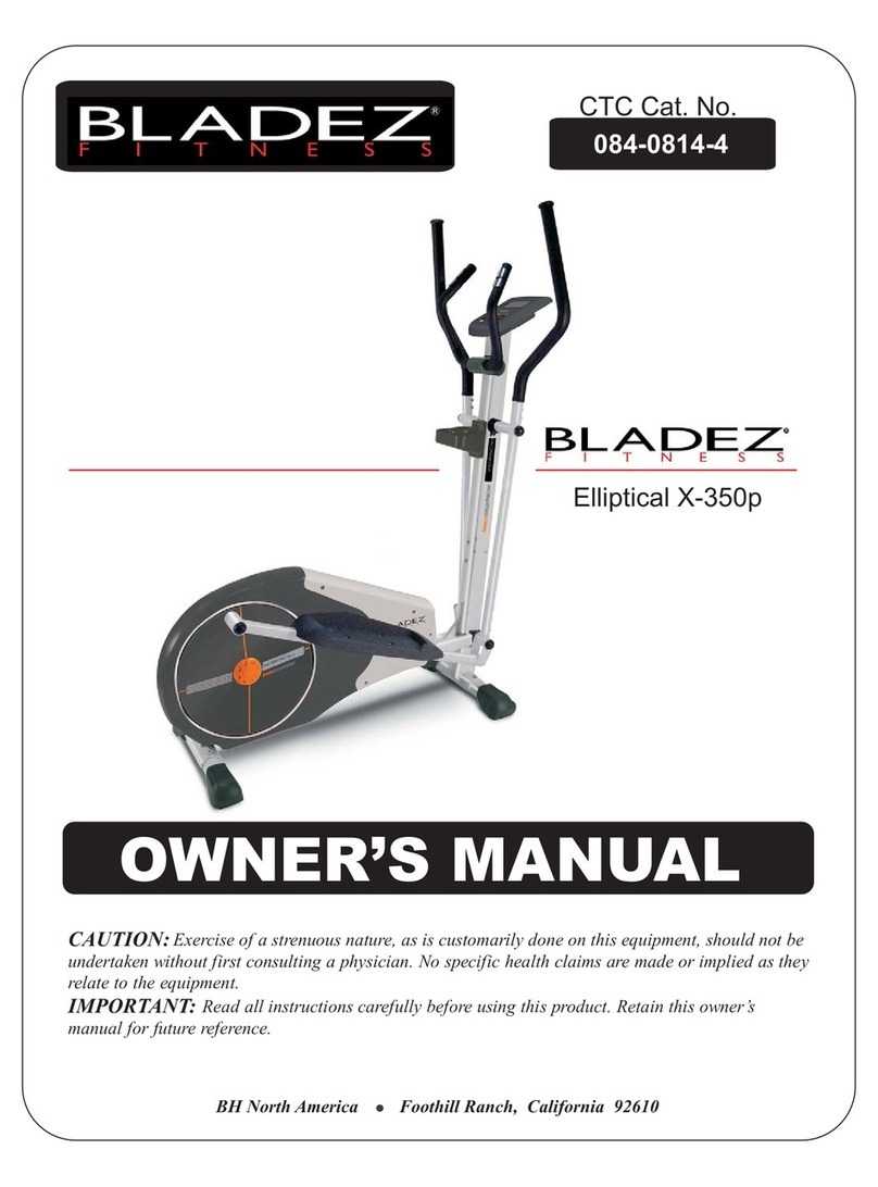 BLADEZ Elliptical X-350p User manual