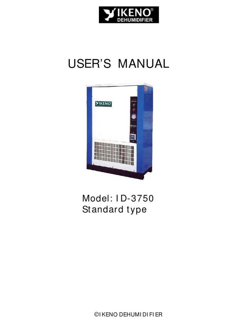 Ikeno Dehumidifier ID-3750 User manual