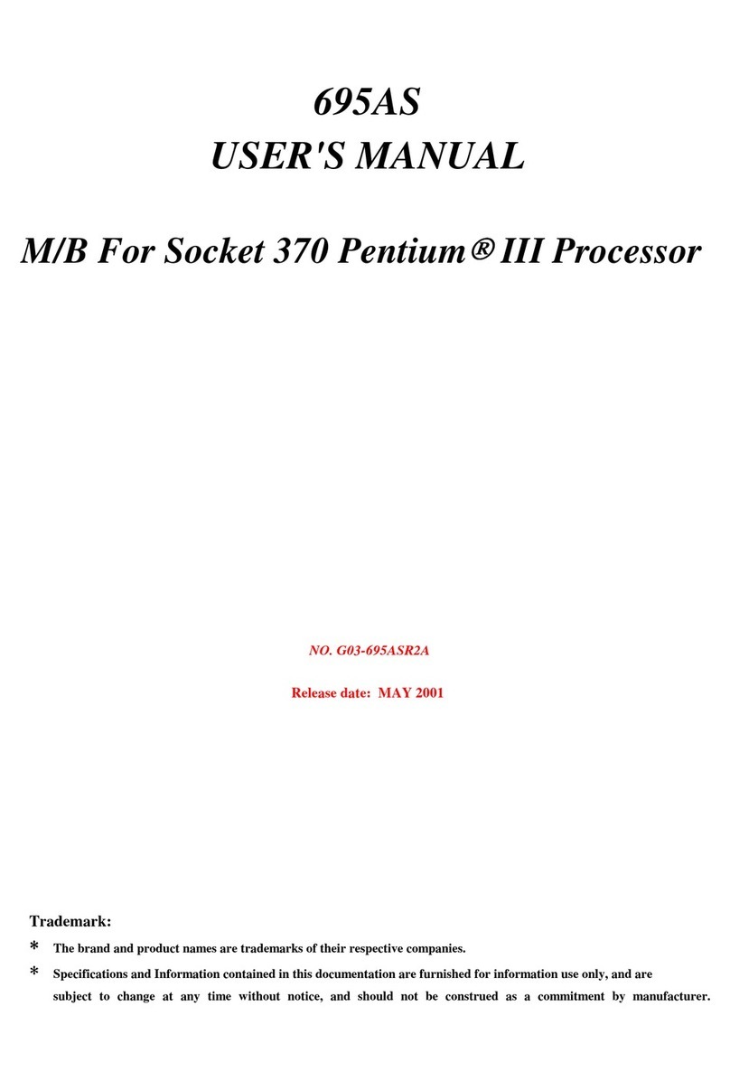 Intel 695AS User manual