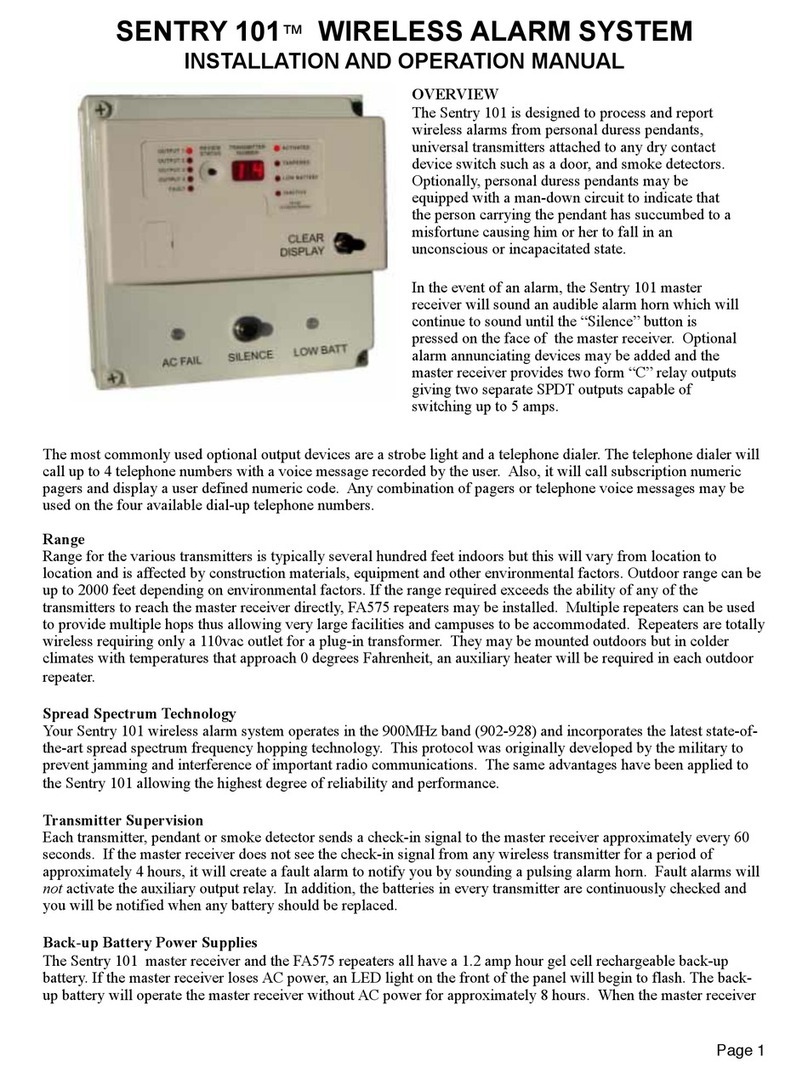 Carecaller Sentry 101 User manual