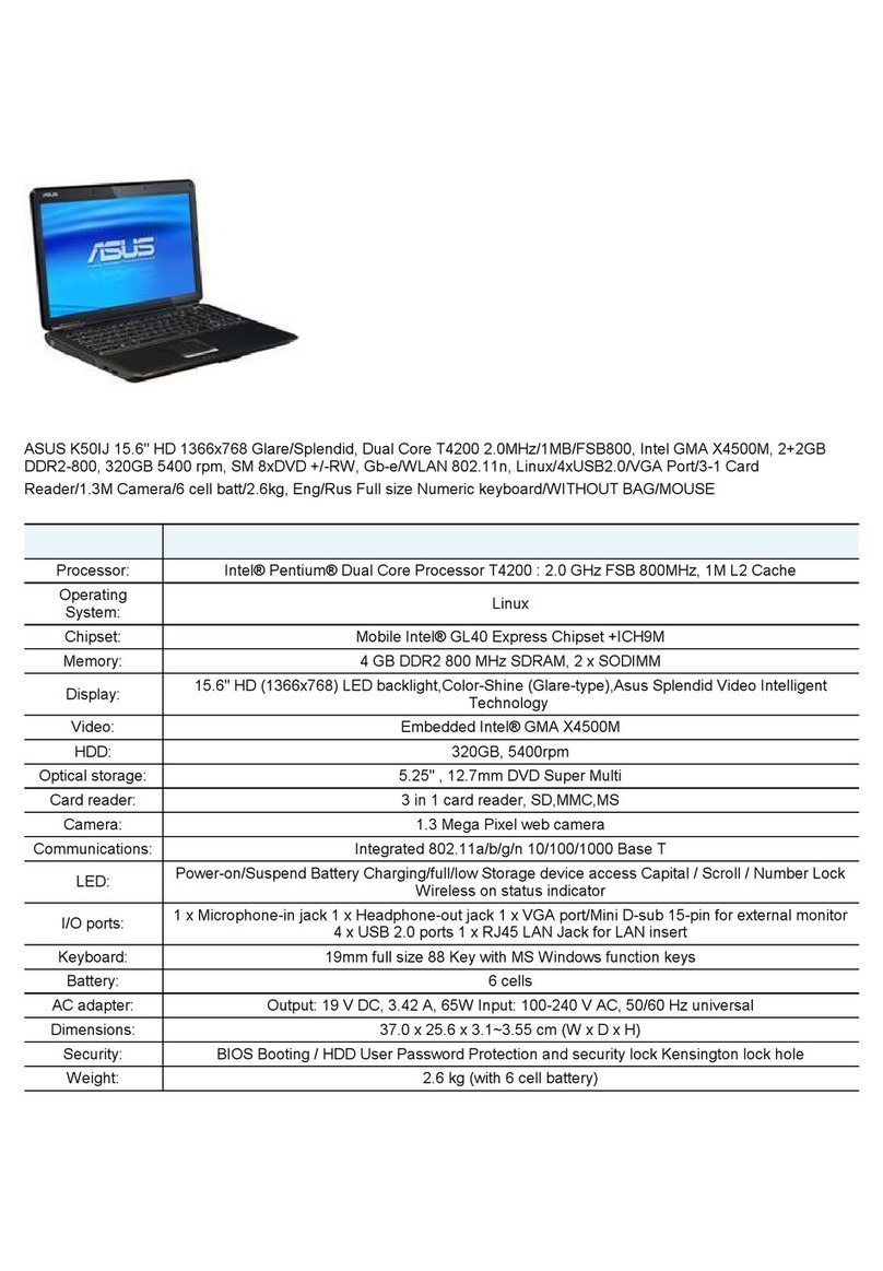 Asus K50IJ specification