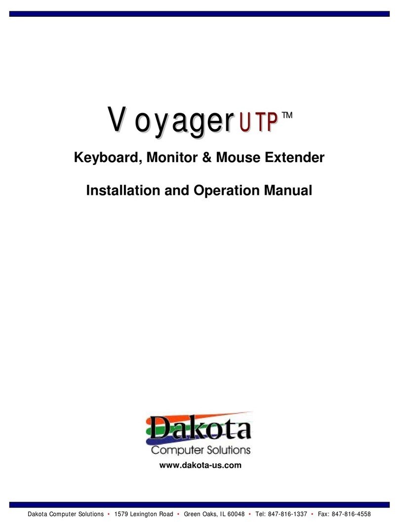Dakota Computer Solutions VoyagerUTP Installation and operation manual Dakota Computer Solutions VoyagerUTP Installation and operation manual