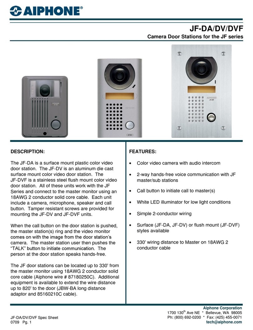 Aiphone JF-DA User manual