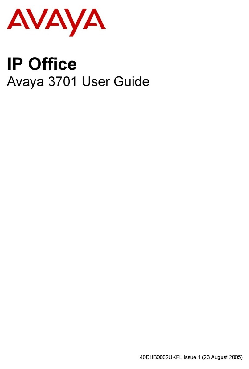 Avaya 3701 User manual