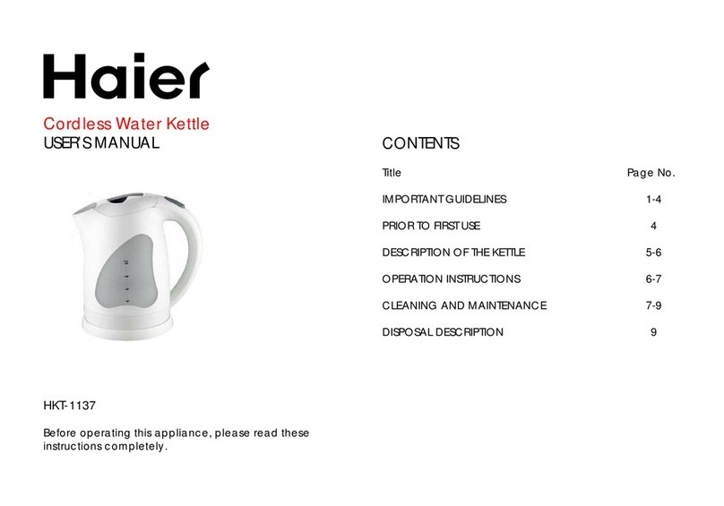Haier HKT-1137 User manual