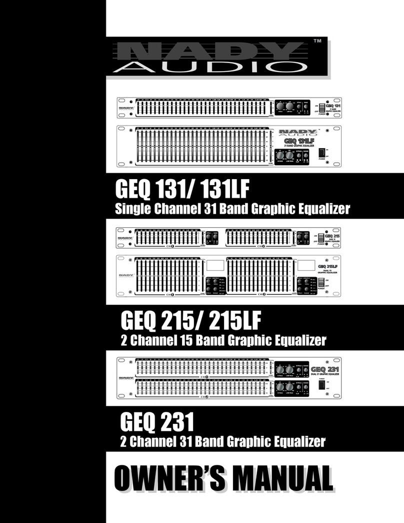 Nady Audio GEQ 231 owner's manual