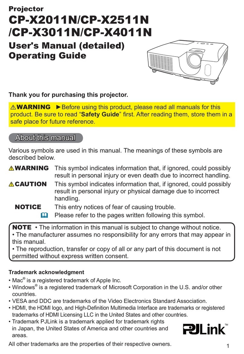 Hitachi CP-X2011N User manual