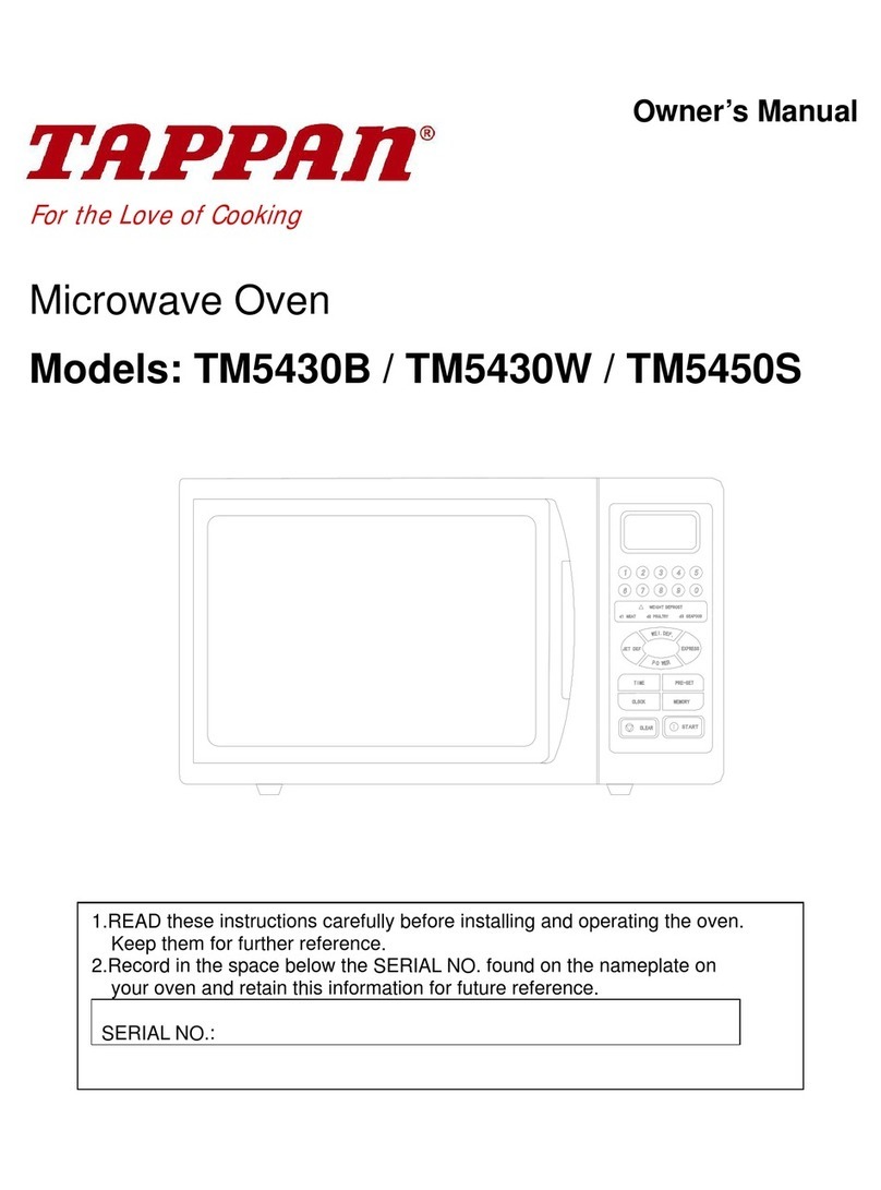 Tappan TM5430B owner's manual