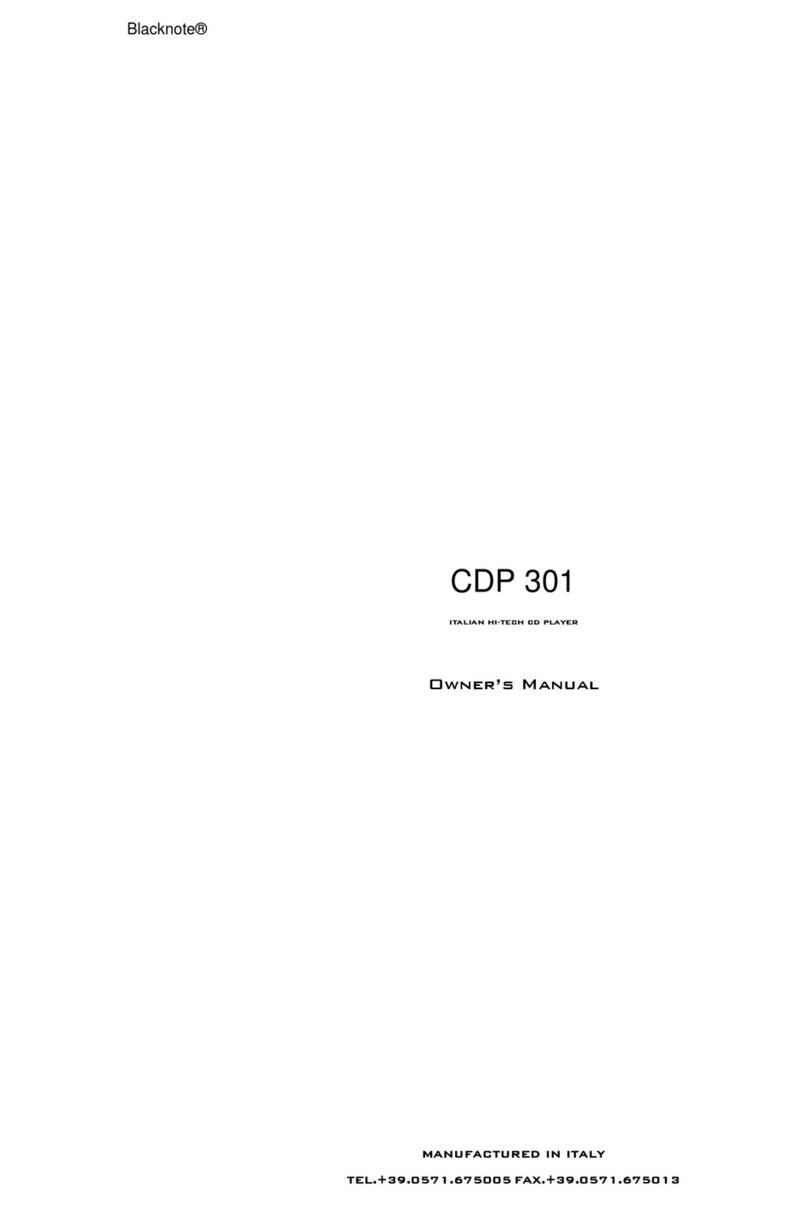 Blacknote CDP 301 owner's manual