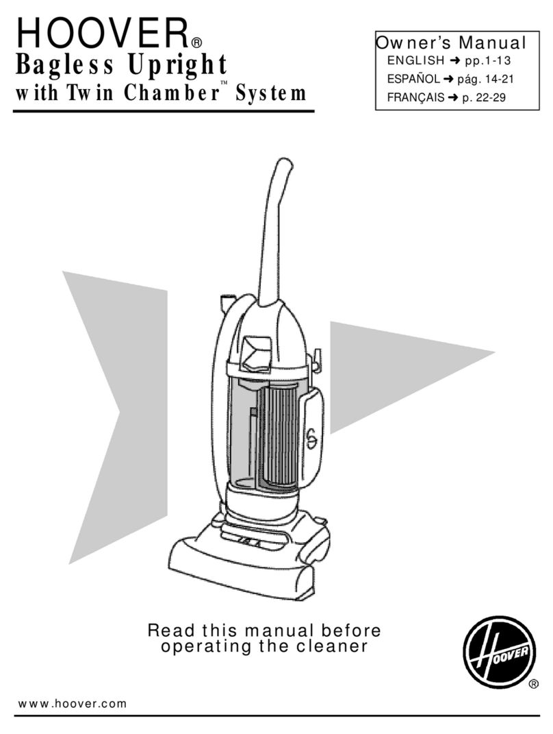 Hoover Bagless Upright Vacuum Cleaner User manual