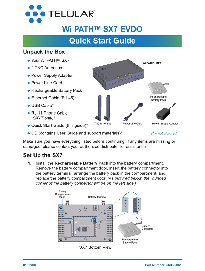 Telular Wi PATH SX7 EVDO quick start guide