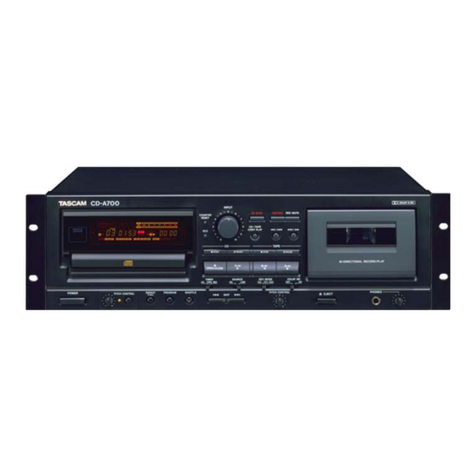 Tascam CD-A700 Technical documentation