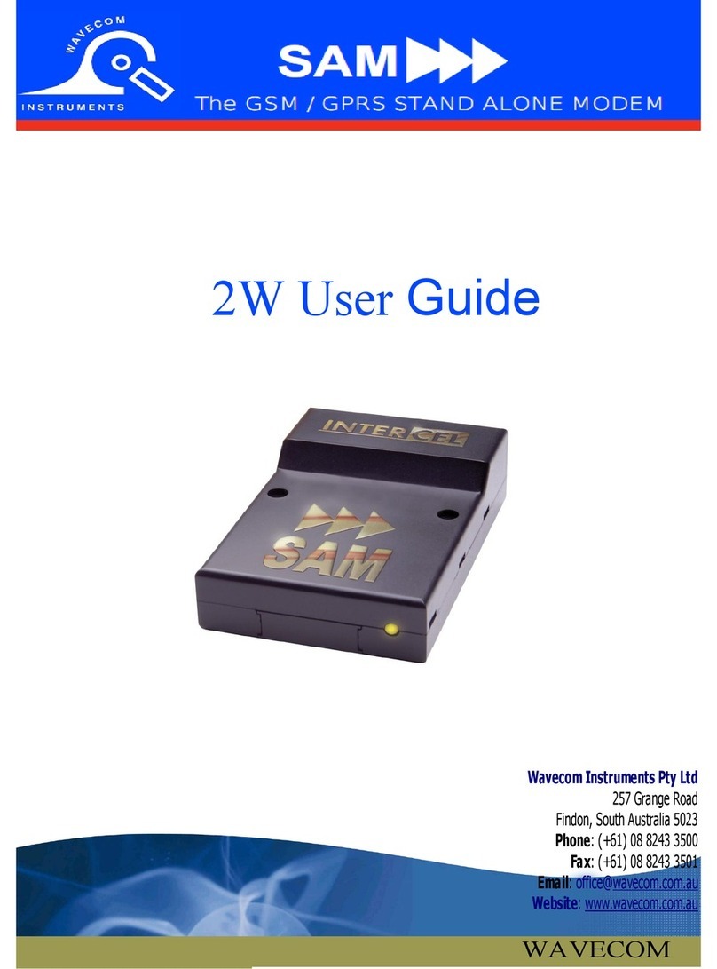 Wavecom SAM User manual Wavecom SAM User manual