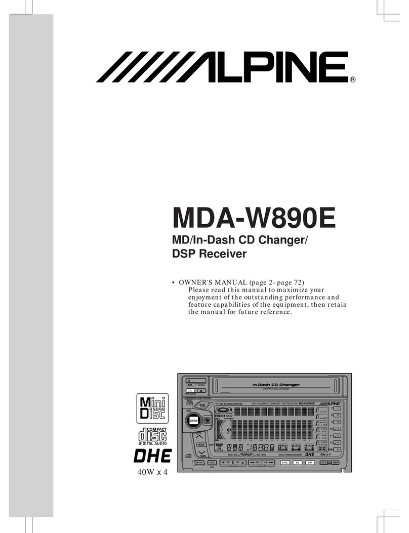 Alpine MDA-W890E User manual