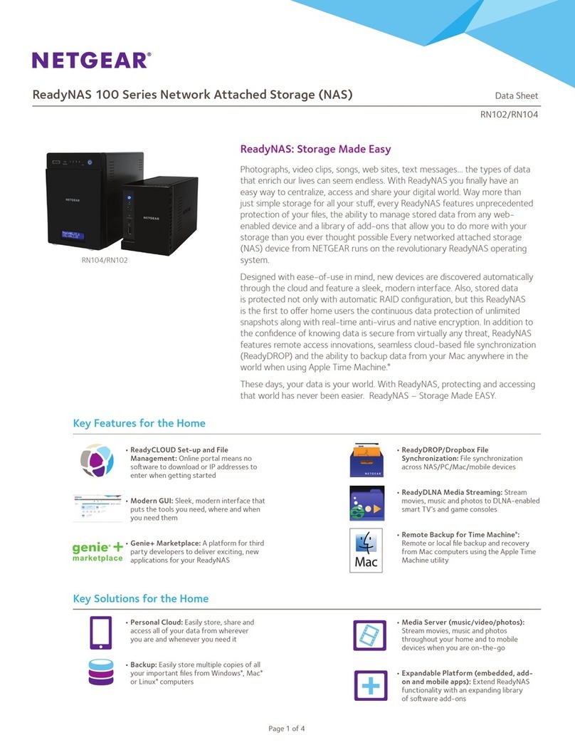 NETGEAR ReadyNAS 102 User manual NETGEAR ReadyNAS 102 User manual