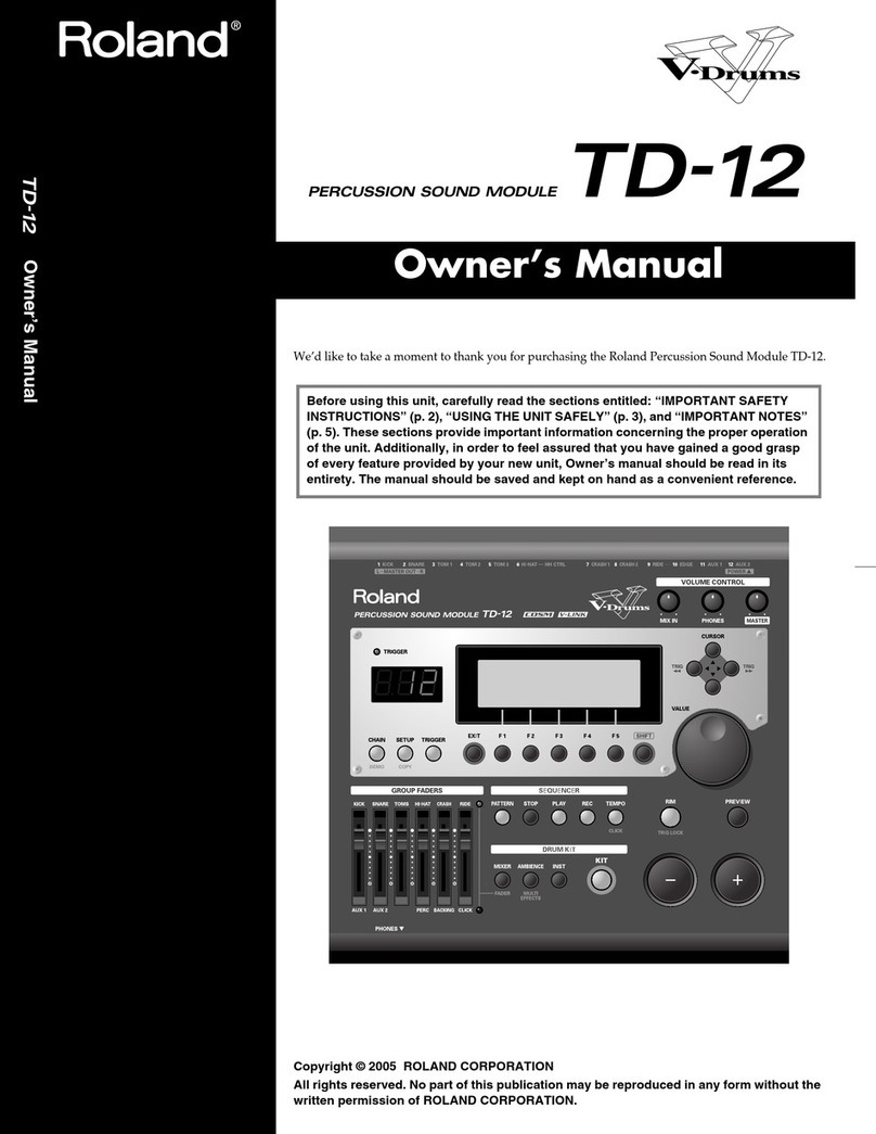 Roland TD-12 User manual