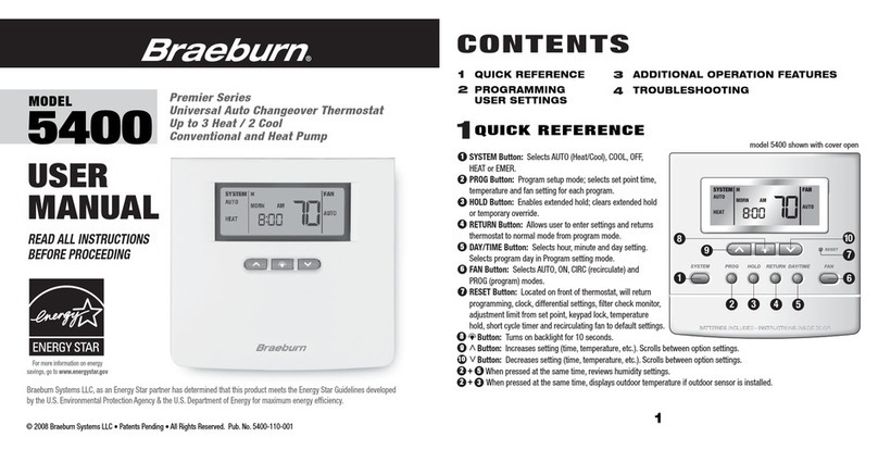 Braeburn Premier 5400 user manual