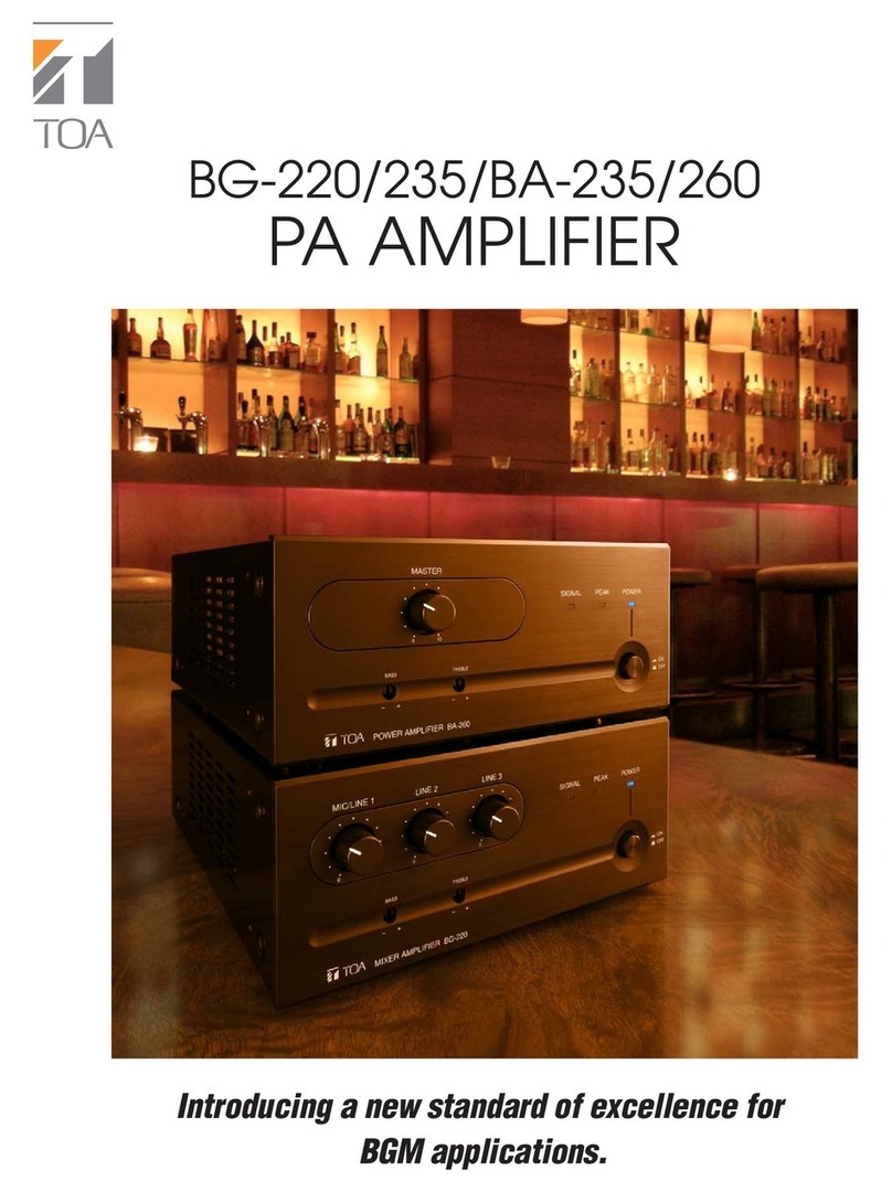 Toa BG-220 Operating and installation instructions