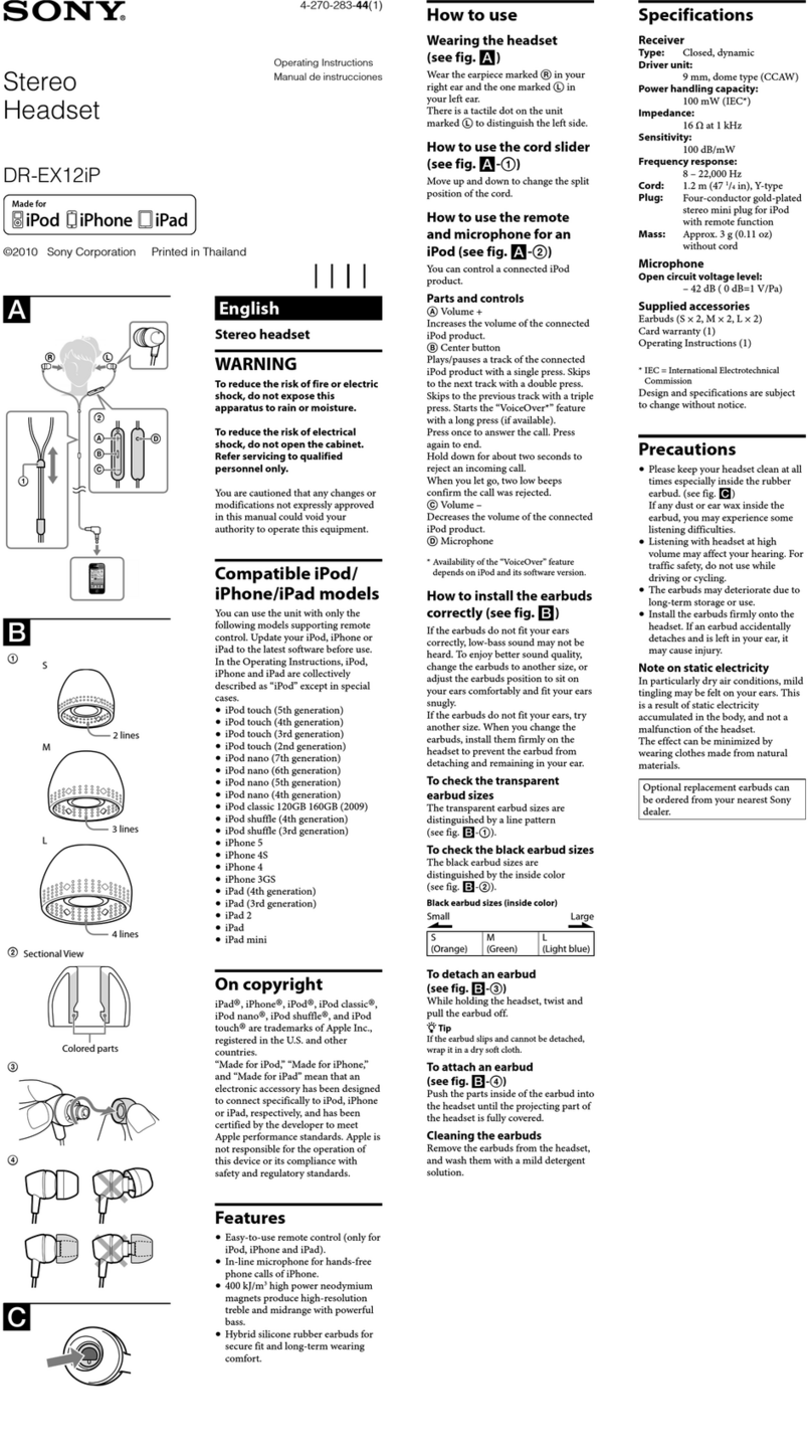 Sony DR-EX12iP User manual