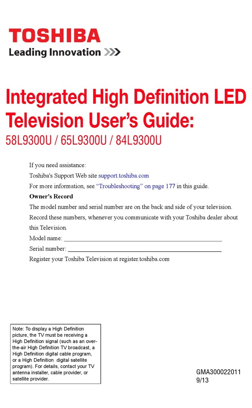 Toshiba 58L9300U User manual