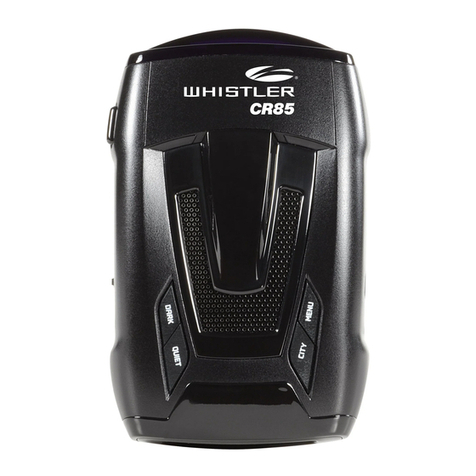 Whistler CR85 User manual Whistler CR85 User manual