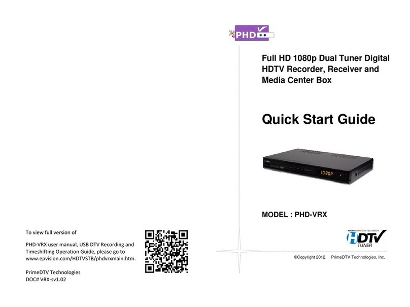 PrimeDTV Technologies PHD-VRX User manual