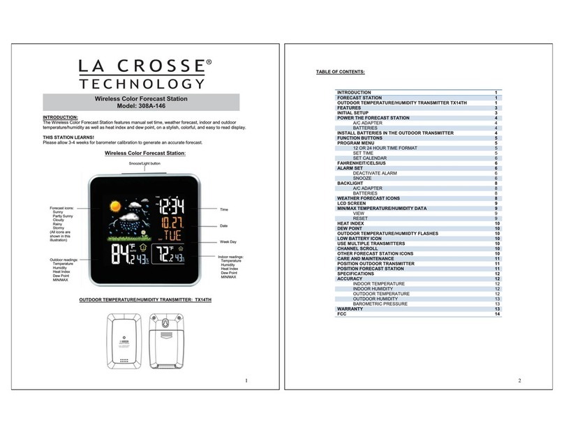 La Crosse Technology 308A-146 user manual
