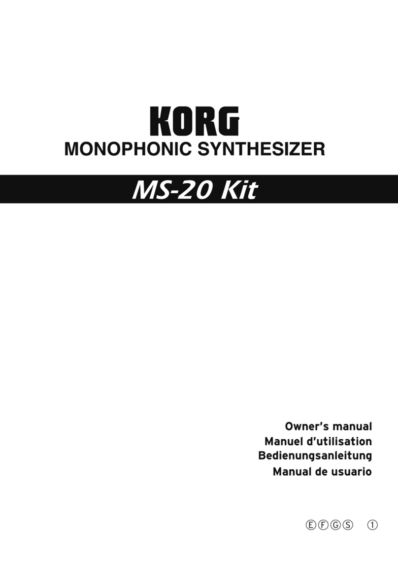 Korg MS-20 Kit User manual