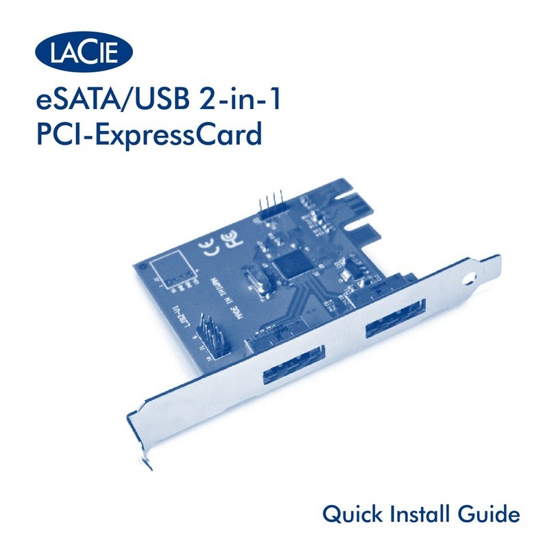 LaCie eSATA/USB 2-in-1 User manual