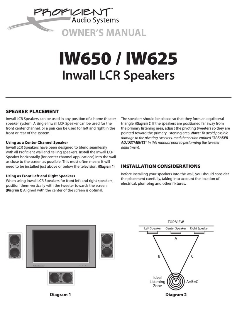 Proficient Audio Systems IW650 owner's manual Proficient Audio Systems IW650 owner's manual