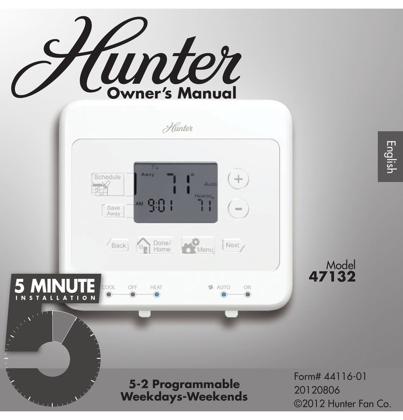 Hunter 47132 owner's manual