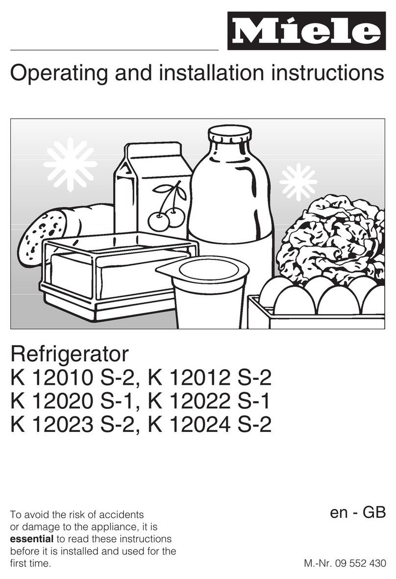 Miele K 12010 S-2 Specification sheet