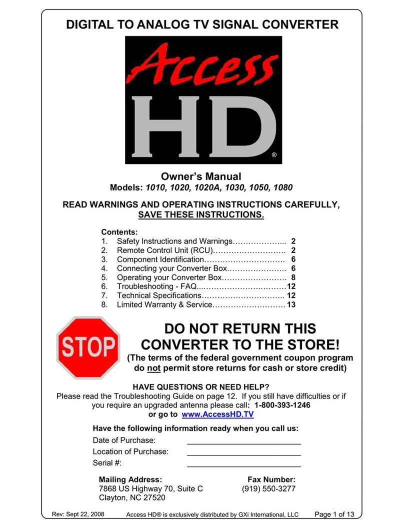 Access HD 1010 User manual