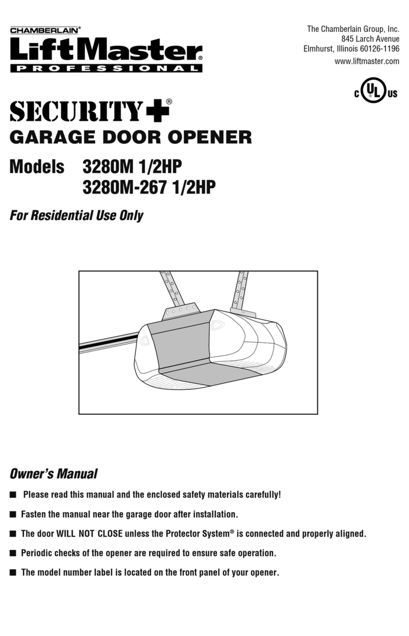 Chamberlain LiftMaster 3280cm 1/2 HP User manual