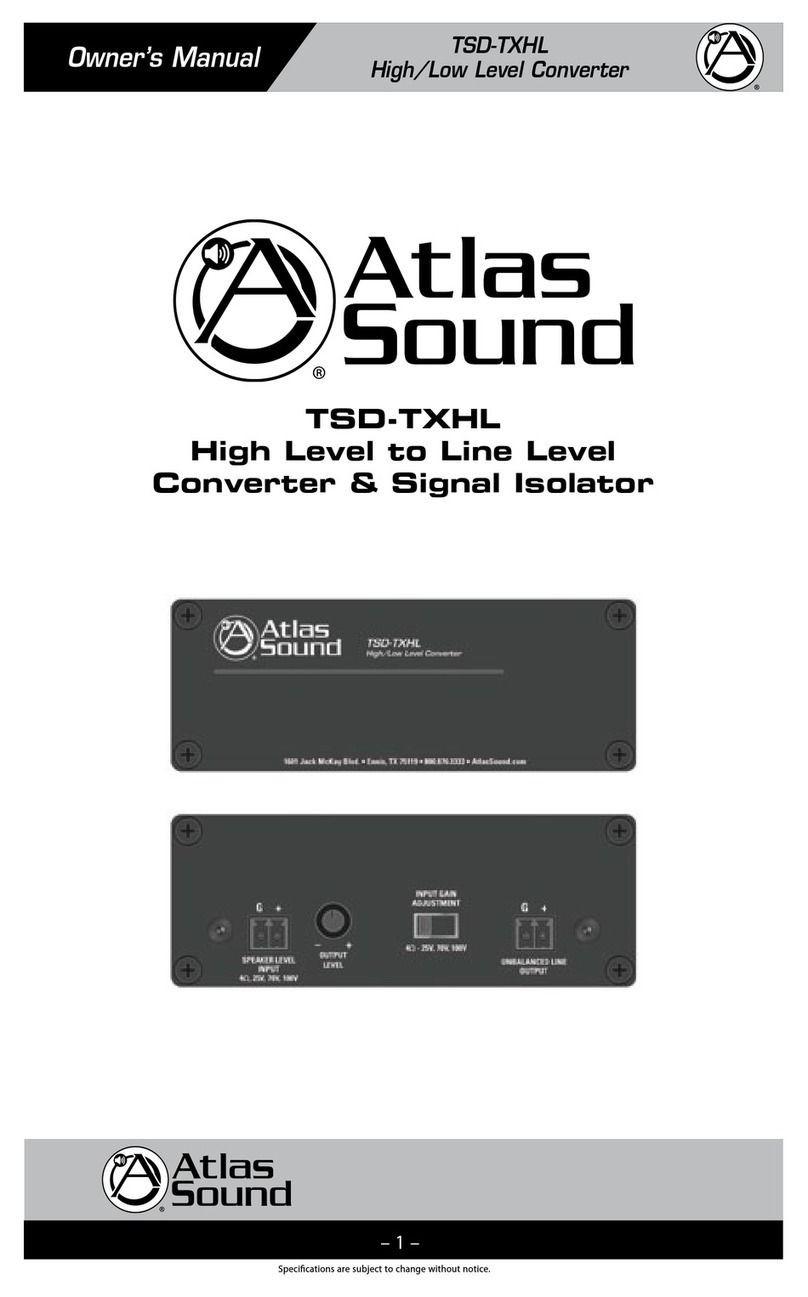 Atlas TSD-TXHL owner's manual