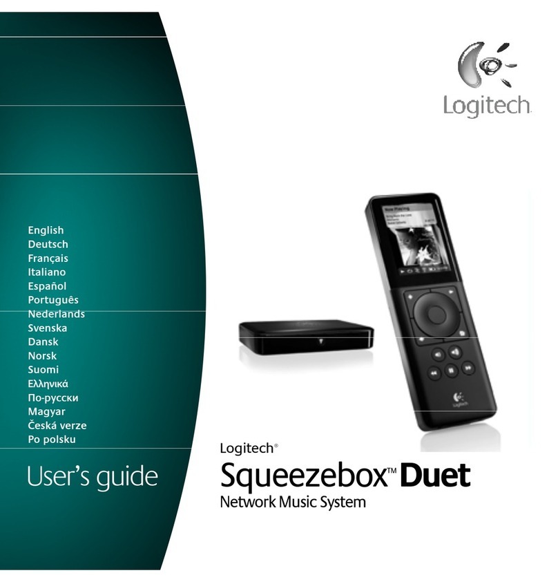 Logitech Squeezebox duet User manual