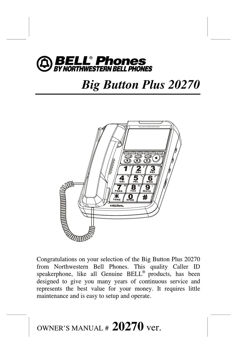 Northwestern Bell Big Button Plus 20270 owner's manual