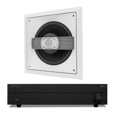 SpeakerCraft BassX-W10 User manual