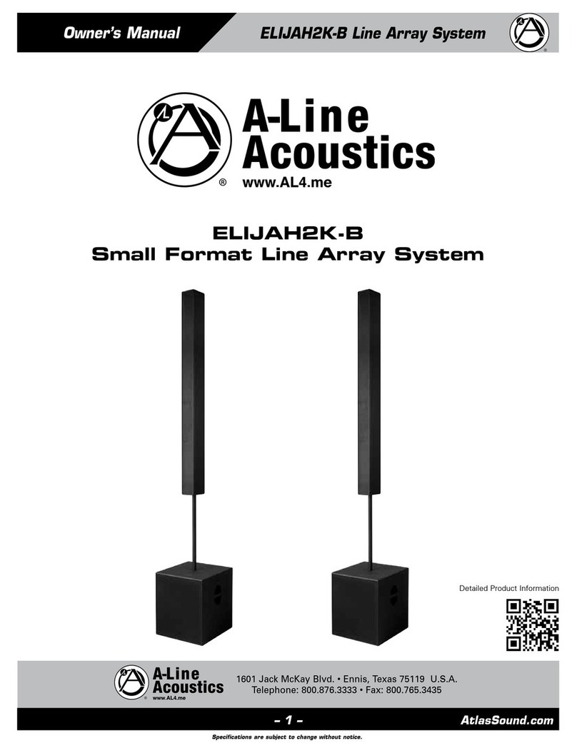 A-Line Acoustics ELIJAH2K-B owner's manual