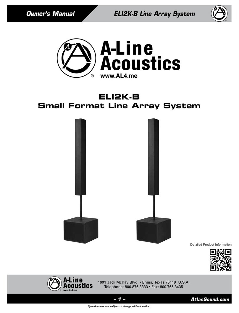 Atlas A-line Acoustic ELI2K-B owner's manual