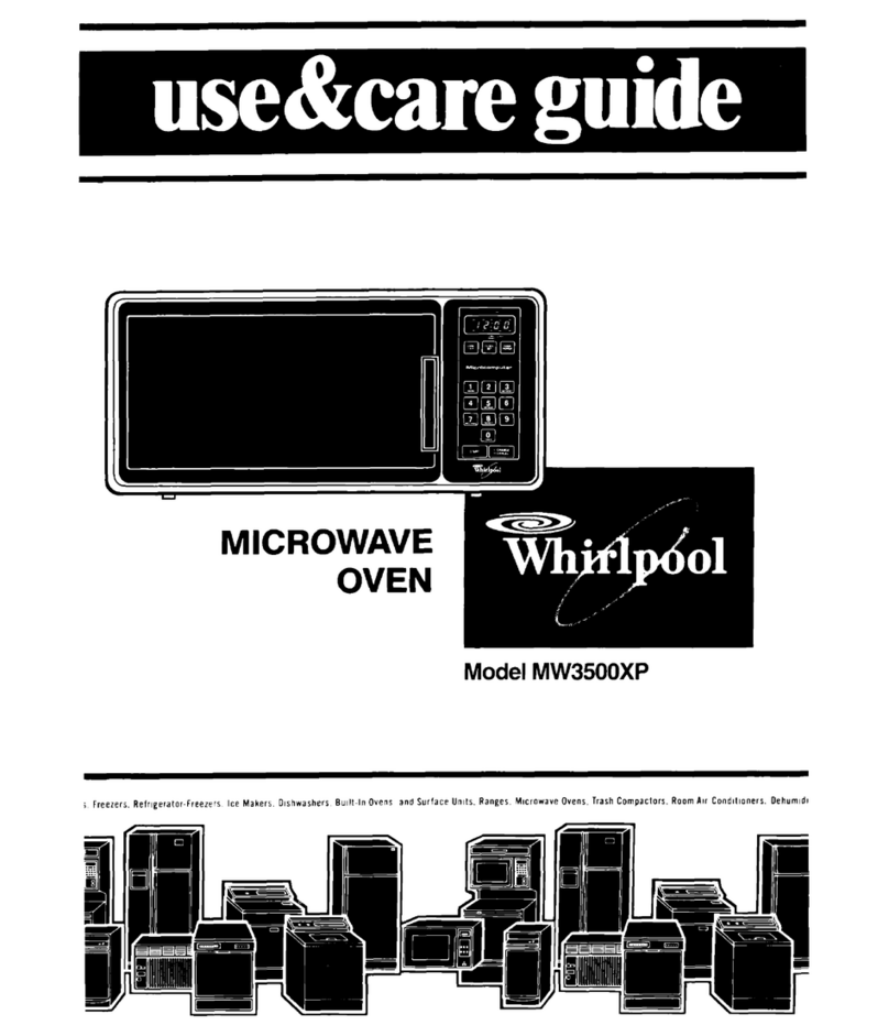 Whirlpool MW3500XP user guide
