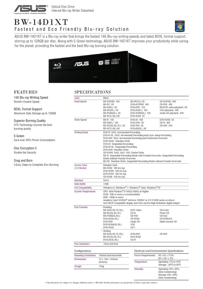 Asus BW-14D1XT User manual