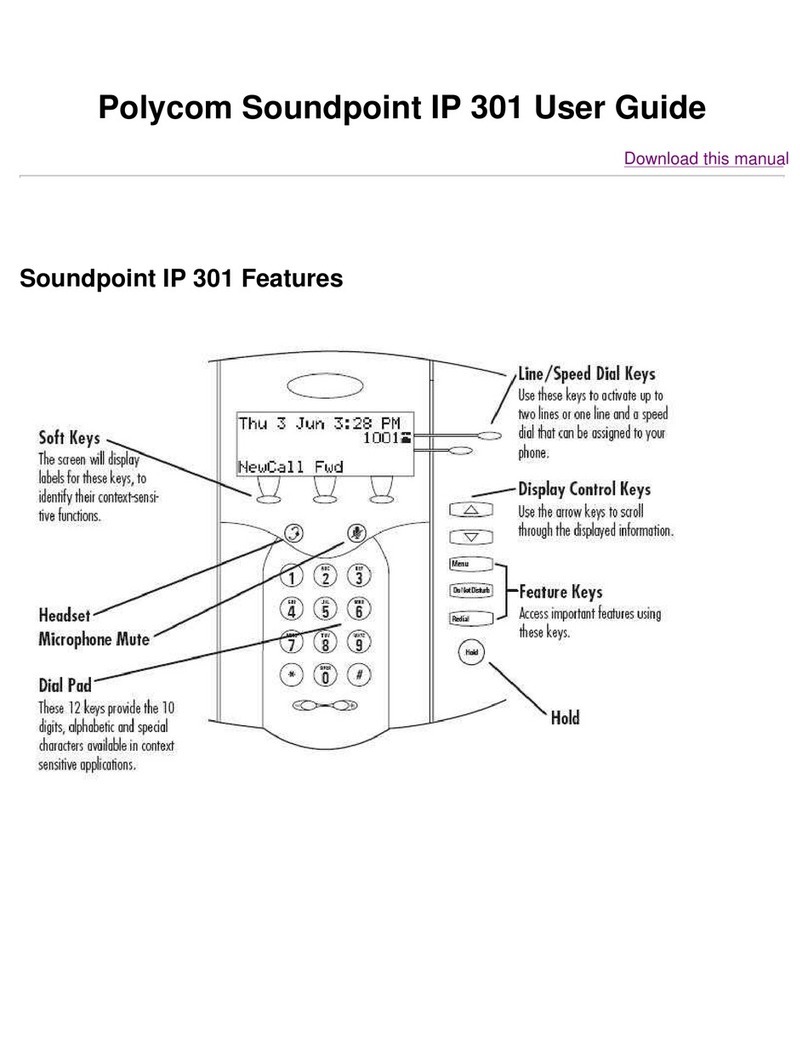 Polycom Soundpoint IP 301 User manual