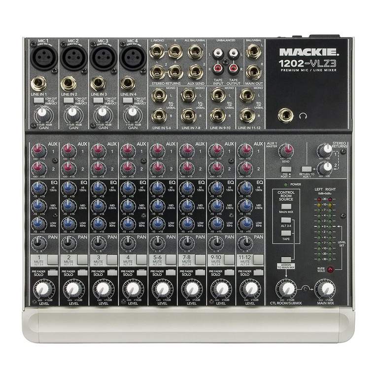 Mackie 1202-VLZ3 owner's manual