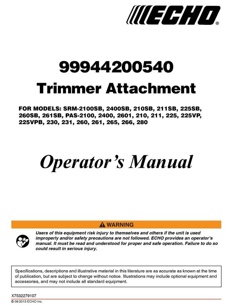 Echo 99944200610, SRM-2100SB, SRM-2400SB, SRM-210SB, SRM-211SB, SRM-260SB, SRM-261SB, PAS-2100, PAS-2400, PAS2601, PAS-210,... Operator's manual